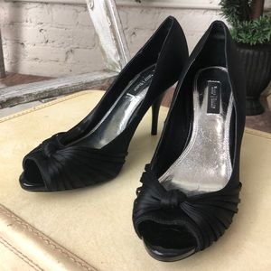 WHBM Satin Peep Toe Heel Size 10